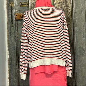 Vineyard Vines Striped lightweight modal crewneck knit top L
